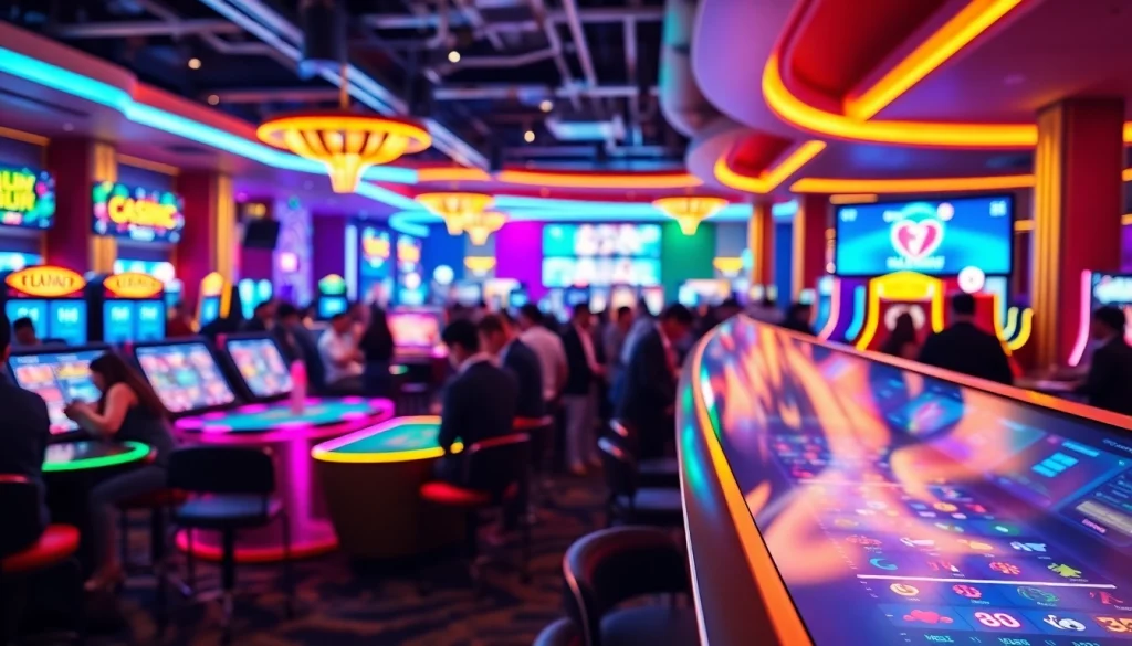 Explore the dynamic gaming options available at https://ok88b.com in a vibrant virtual casino environment.