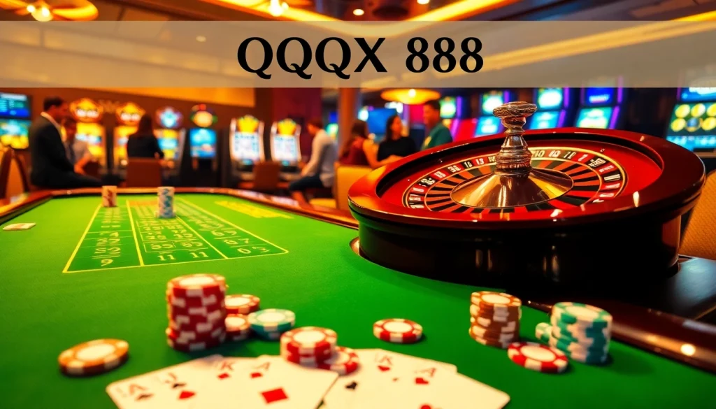 Experience the thrill of QQQ88 at our casino with vibrant games, players, and winning moments.